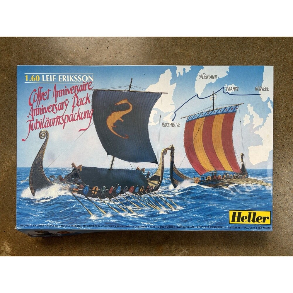 Heller 1/60 Leif Eriksson Viking Ship Model Kit Anniversary Pack 80853